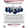 Service Caster 3'' SS Solid Poly Wheel Swivel 1-1/2'' Expanding Stem Caster Set 2 Brakes, 4PK SCC-SSEX20S314-SPUS-2-TLB-2-112